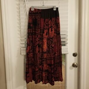 Red Thailand Maxi Skirt